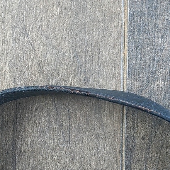 COACH BLACK PEPBBLED LEATHER TASSLE SATCHEL  BAG 9LX12W - Picture 9 of 14